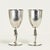 Mid-Century Modern Vintage Set of Eight Silver on Copper Goblets or Stemware With Parrots For Sale - Image 3 of 11