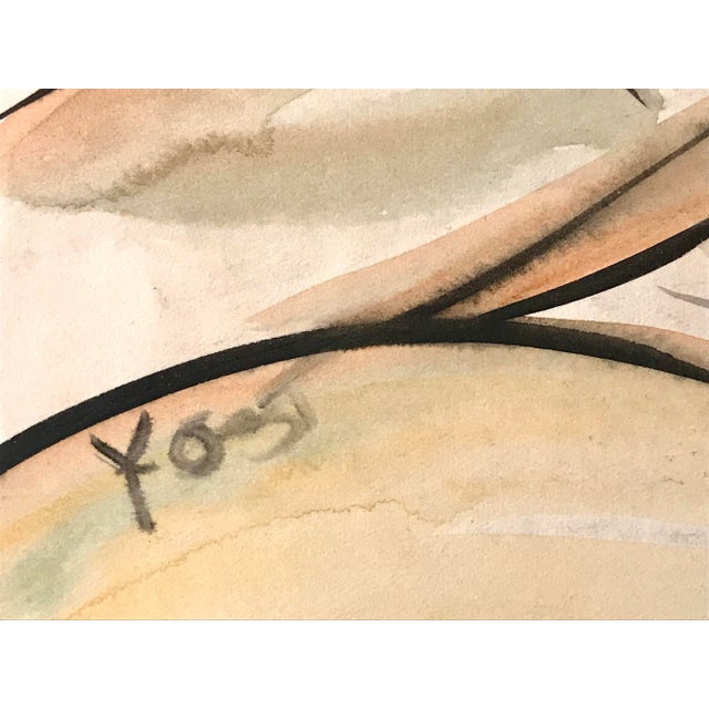 Vintage Watercolor by Phillip Yost Fauvest Landscape. Measuring 12 X 15” Overall. For Sale - Image 4 of 4