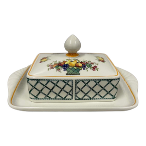 Villeroy & Boch Basket Rare Rectangular Covered Butter Dish