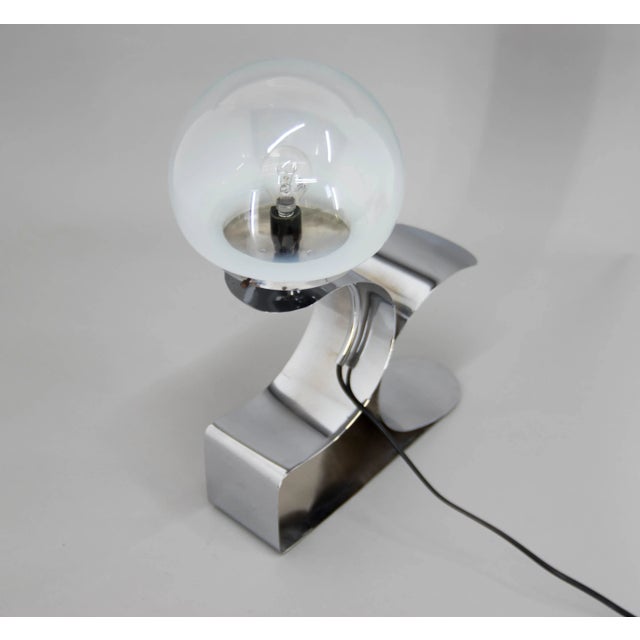 Table Lamp with Murano Glass Shade, 1980s For Sale - Image 4 of 11