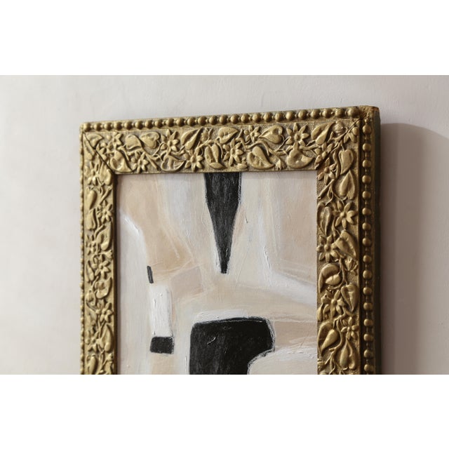 Original Framed Abstract Painting in Antique Gold Frame For Sale In New York - Image 6 of 15