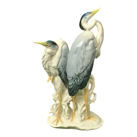 20th Century Porcelain Figure Cranes For Sale