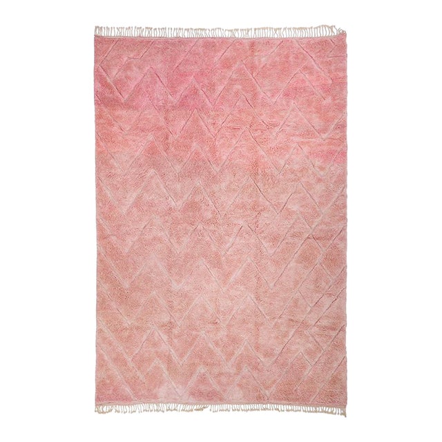 Oversize Hand-Knotted Moroccan Wool Rug | 15'1" X 10'3" | One of a Kind For Sale
