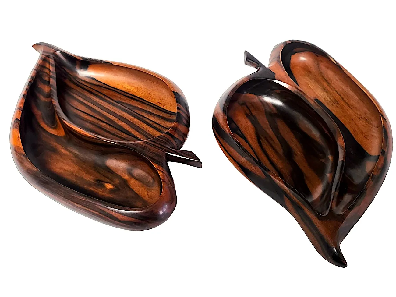 1960s Kamagong Wood Bowls in the Style of Arthur Umanoff, Set of 2