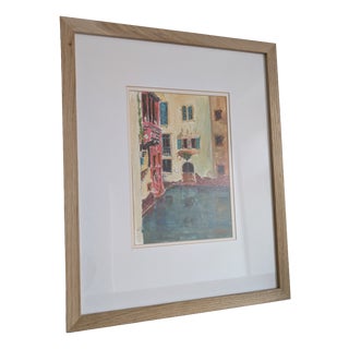 P.H. Spence, Venice Canal, 1980s, Watercolor on Paper, Framed For Sale