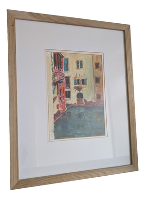 P.H. Spence, Venice Canal, 1980s, Watercolor on Paper, Framed