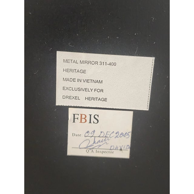 Drexel Heritage Siver and Gilt Eglomise Antiqued Mirror For Sale - Image 12 of 12