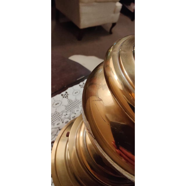 1970s American Classical Brass Stiffel Table Lamp For Sale - Image 11 of 14