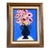 Contemporary Original Alexandra Brown Abstract Floral Still Life Painting Vintage Frame For Sale