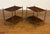 Traditional Pair of Two Tiered Brass and Wood End Tables by Leighton Hall - Showroom Samples For Sale - Image 3 of 17