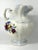American Vintage Violet, Blue and Yellow Pansy Floral Ceramic Pitcher & Wash Bowl Set, Signed 1997 For Sale - Image 3 of 11