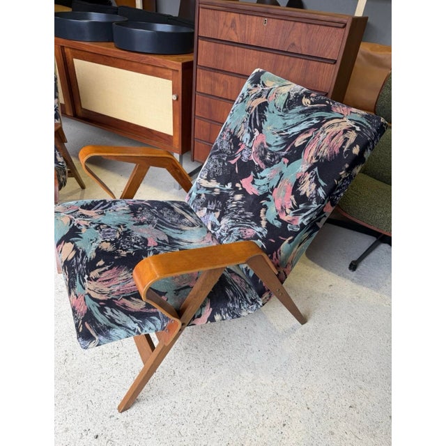 Mid-Century Art Deco Acquisition Armchairs attributed to František Jirák for Tatra, 1960s, Set of 2 For Sale - Image 12 of 18