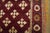 1930s 1930s Red Burgundy 4 Pointed Star Antique Indian Agra Rug 4' 0" X 6' 6" Handknotted Wool Carpet For Sale - Image 5 of 6