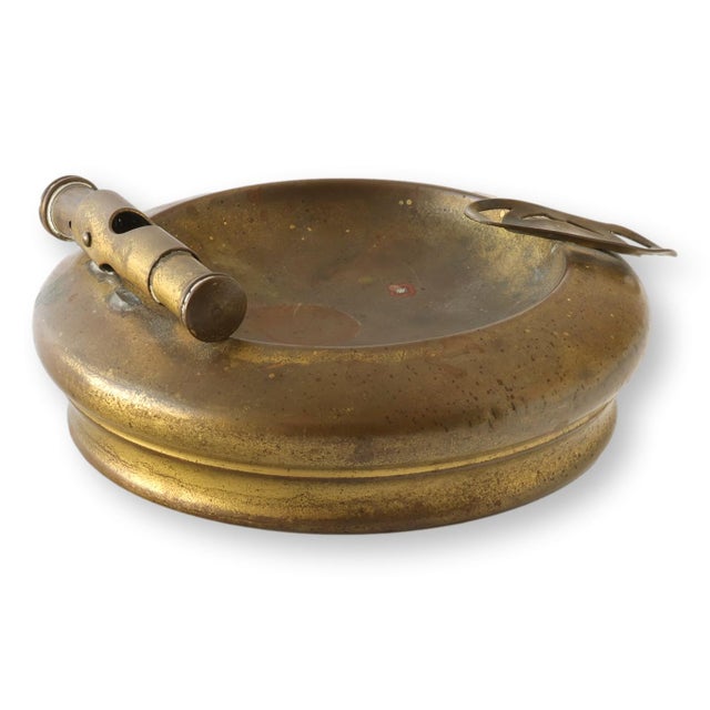 French Glass Cigar Humidor with Ashtray Lid and Cutter For Sale - Image 4 of 5