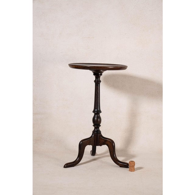 Antique English Mahogany Wine Table With Center Circle (C. 1920) For Sale - Image 4 of 4
