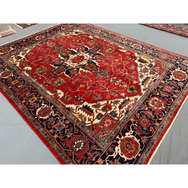 Southwestern Tribal Hand Knotted Rug 7'8" X 9'8" For Sale - Image 4 of 9