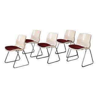 Mid-Century Modern Scandinavian Chairs by Svante Schöblom for Overman, 1970s, Set of 5 For Sale