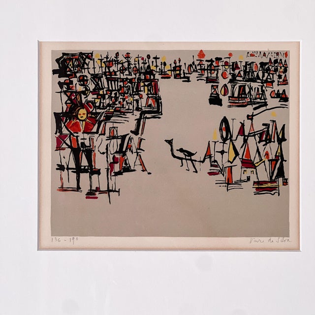 Maria Helena Vieira Da Silva, Carnaval, 1978, Lithograph, Framed For Sale - Image 9 of 12