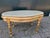 French 1950 French Louis XVI Gold Beech Marble Coffee Table - 1 Pc For Sale - Image 3 of 12