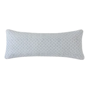 Erin Gates x Kassatex Iris Block Lumbar Pillow Cover, Slate