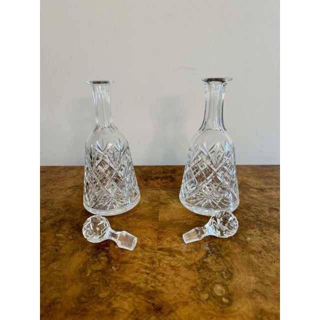 Antique Edwardian Bell-Shaped Decanters, 1900, Set of 2 For Sale - Image 3 of 5