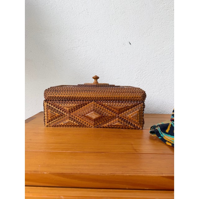 Antique Tramp Box in Pine, 1900 For Sale - Image 6 of 18
