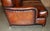 1 of 4 Hand Dyed Brown Leather Howards & Son Style Sofa Part of Suite For Sale - Image 16 of 18
