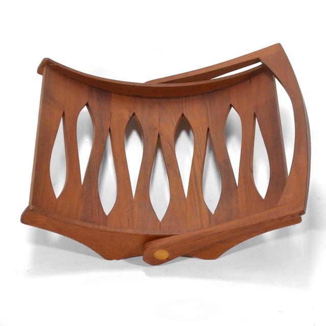 Wood Jens Quistgaard Teak Magazine Holder by Dansk For Sale - Image 7 of 9