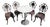 Cast Iron Patio Garden Table and Chairs, Set of 5 For Sale