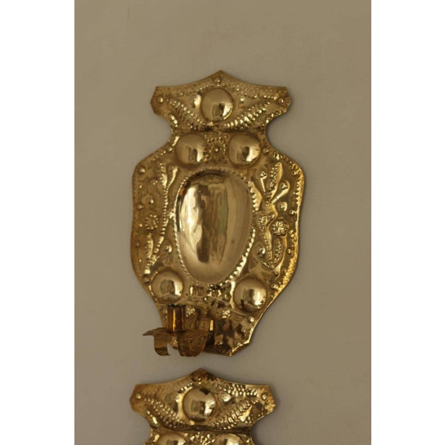Mid-Century Baroque Swedish Brass Sconces For Sale - Image 18 of 18