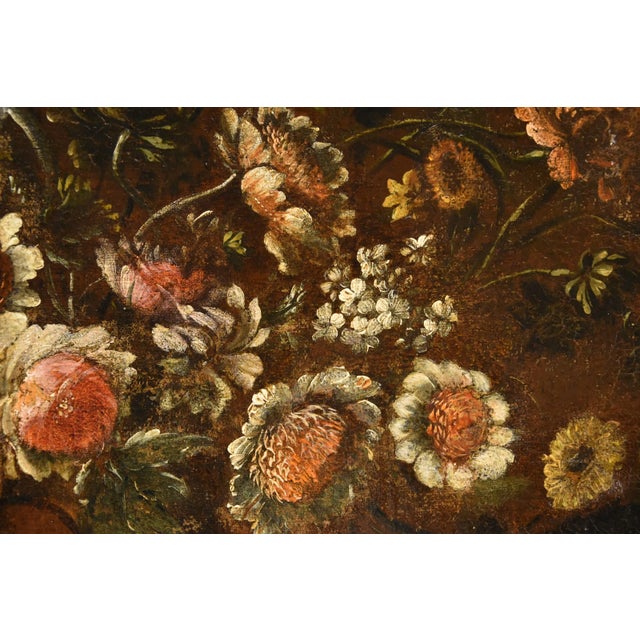 Andrea Scacciati, Flowers Still Life, 1680, Oil on Canvas, Framed For Sale - Image 14 of 18