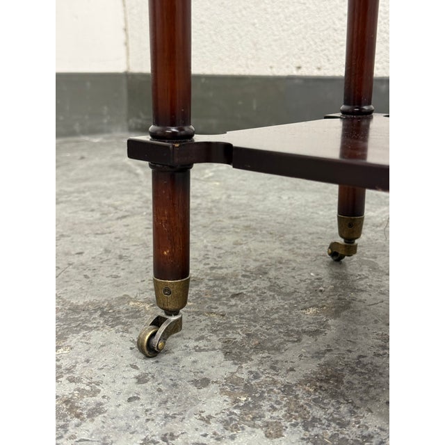 Circa 1999 Bombay Co. Side Table + Casters For Sale - Image 10 of 12