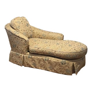 2000s Upholstered Silk Chaise Lounge For Sale