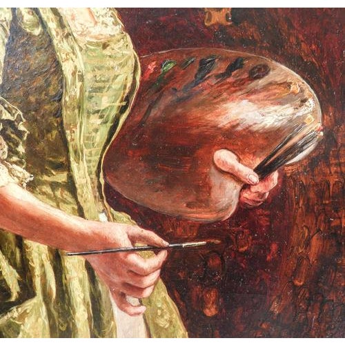 Arnaldo Tamburini, The Painter, Oil on Canvas, Framed For Sale - Image 17 of 18