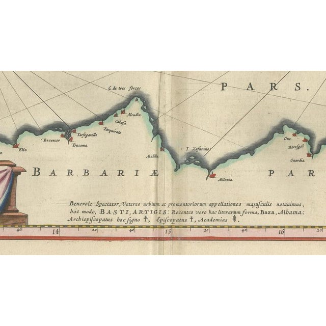 17th Century Map of Granada and Murcia in Spain from Blaeu, 1642 For Sale - Image 5 of 13