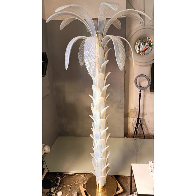 Palma Brass Structure Lamp For Sale - Image 9 of 17