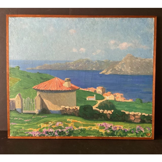 Mid 20th Century ‘Six Days in Corsica’ Oil on Canvas Painting by Raymond Thibesart, Framed For Sale - Image 11 of 12