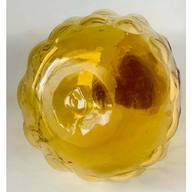 Rare Vintage Blenko Joel Myers Designed Petite Glass Decanter With Stopper in Wheat, Circa 1971, Style 715 For Sale - Image 10 of 11