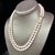 2010s Akoya Pearl Diamond 2-Strand Gold Necklace 7.5 mm 19.25" Certified For Sale - Image 5 of 9