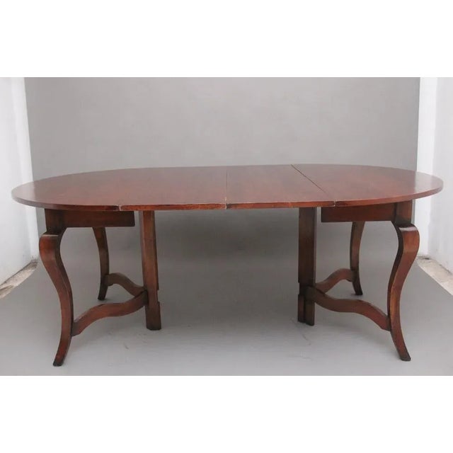 Extending Dining Table in Cherry Wood, 1990 For Sale - Image 9 of 10