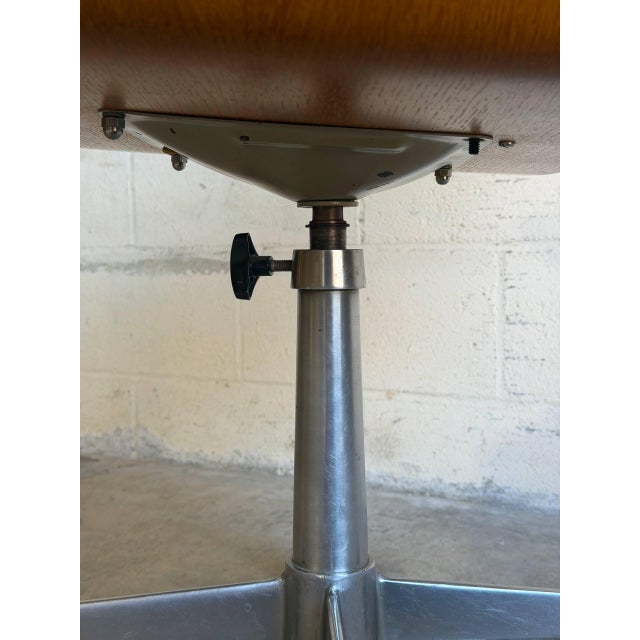 Textile Orange Upholstered Swivel Office Chair on Casters Mid-Century Modern 1970s For Sale - Image 7 of 10