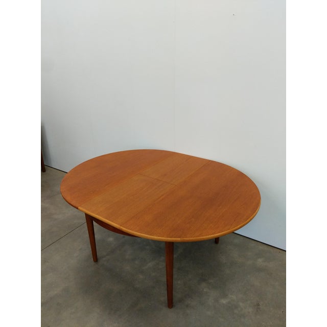 Vintage Mid Century Modern Teak Extendable Dining Table For Sale - Image 10 of 10
