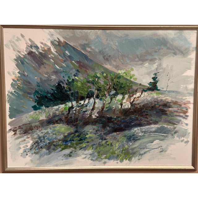 Bengt Andersson Råssbyn, Large Telemarken, Gausta, 1975, Oil on Canvas, Framed For Sale - Image 12 of 18