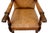 Brown 19th Century Oak and Embossed Leather Armchairs, Set of 2 For Sale - Image 8 of 11