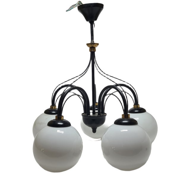 Vintage Art Nouveau Chandelier, Poland, 1970s For Sale