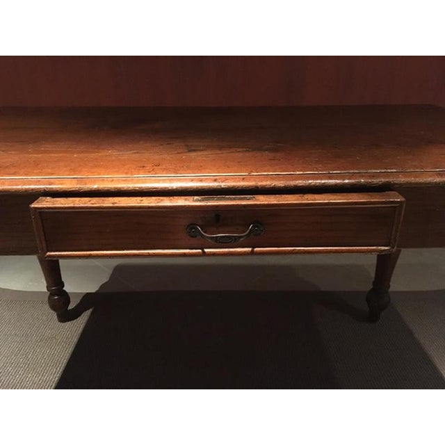 Rustic Pinewood Dining Table with Drawer, Italy For Sale - Image 16 of 18