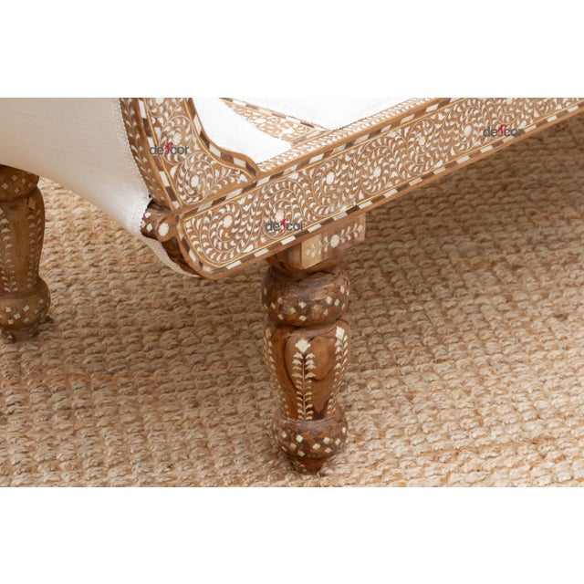 Wood Regal Inlay Anglo Indian Sofa For Sale - Image 7 of 12