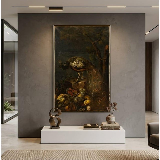 Baldassarre de Caro, Still Life with Peacock, 1700, Oil on Canvas For Sale - Image 13 of 13