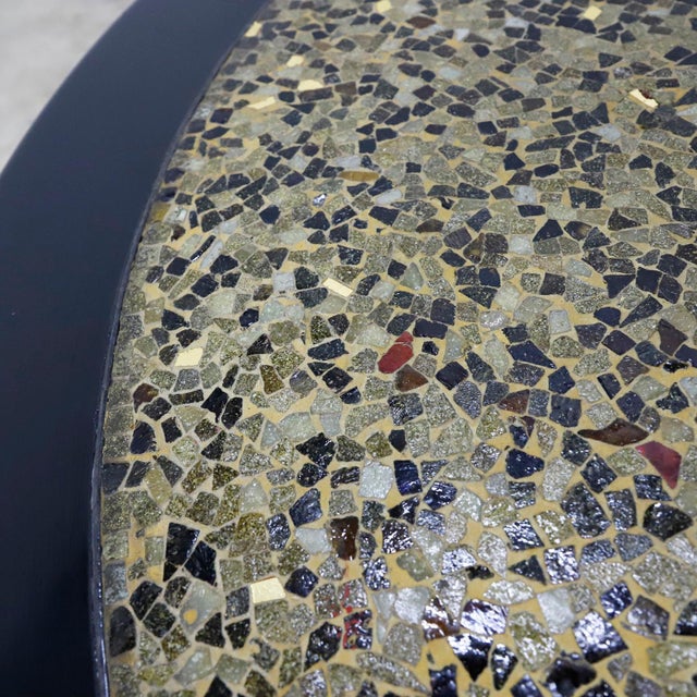 1960s Midcentury Mosaic Center Table made with Precious Stones For Sale - Image 10 of 18