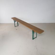 Wood Vintage German Folding Garden Beer Bench For Sale - Image 7 of 11
